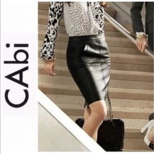 CAbi Faux Leather skirt 10 style 509